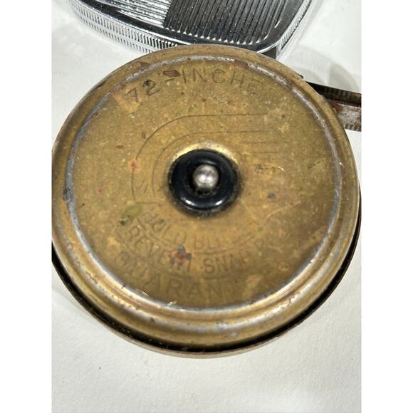 Lot of 2 Vintage Tape Measures Stanley 6ft Brass Pocket Tool As Is - Picture 5 of 5